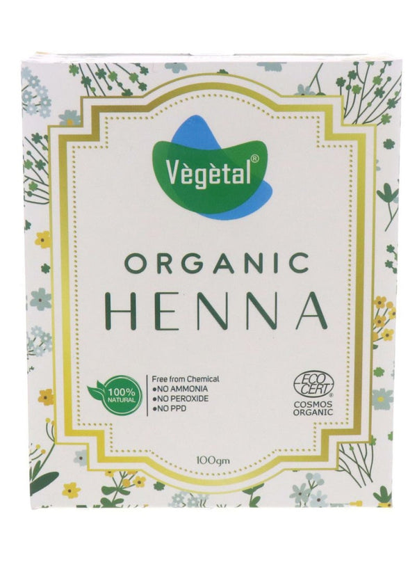 Organic Henna Hair Colour Powder 100g by Vegetal