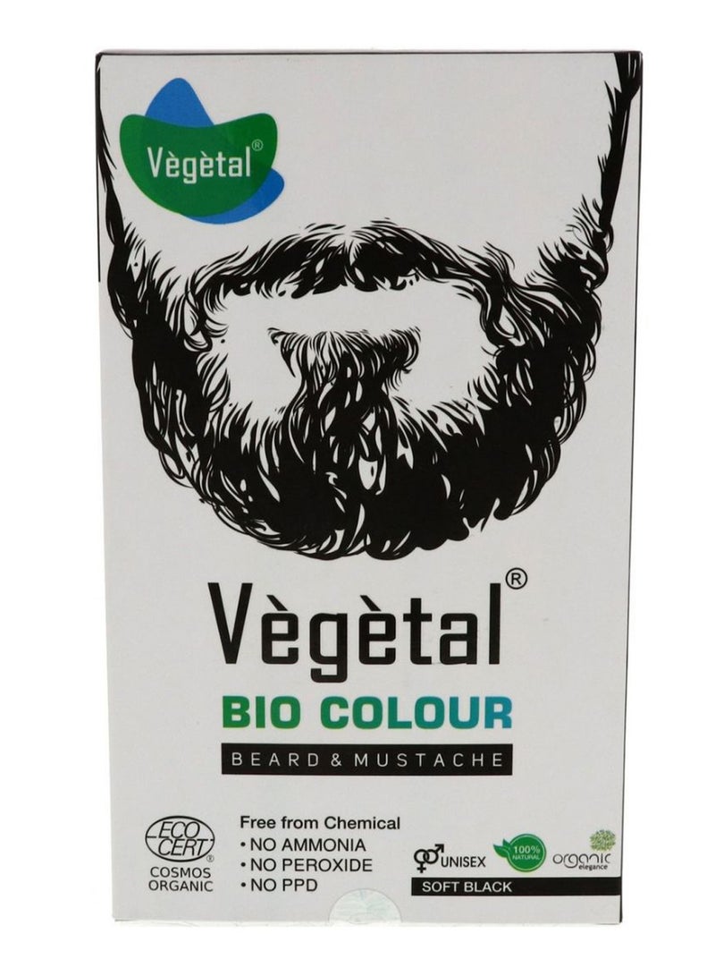 Soft Black Beard & Mustache Colour by Vegetal