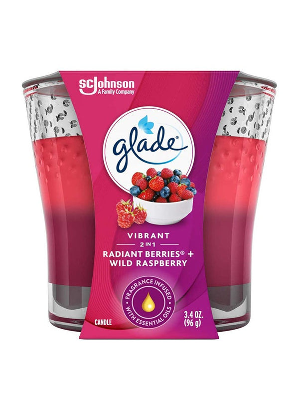 Glade 2-In-1 Radiant Berries Candle Air Freshener