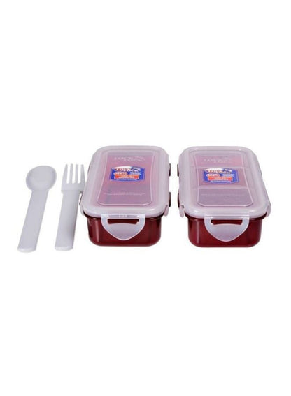 LocknLock 4-Piece Lunch Box Set - Red/Clear/White