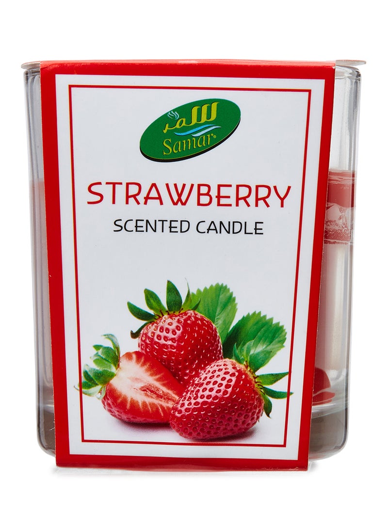 Samar Scented Candle Jar Red 6.5cm