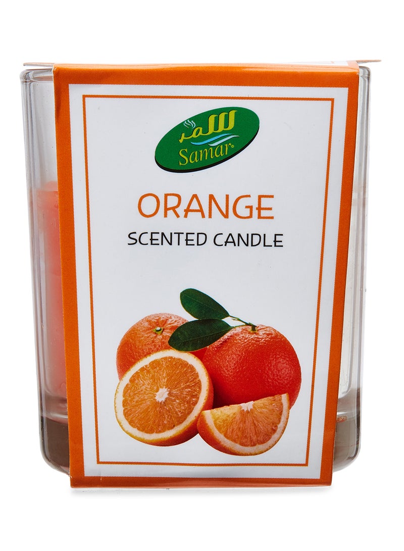Samar Scented Candle Jar Orange - Premium Home Decor