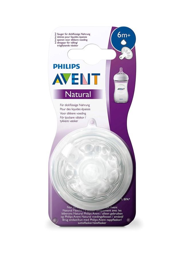 Philips Avent Natural Feeding Bottle Teats, 6 Months+