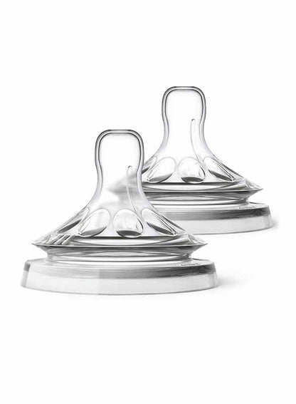 Philips Avent Pack Of 2 Natural Baby Teat Variable Flow, 3 Months+