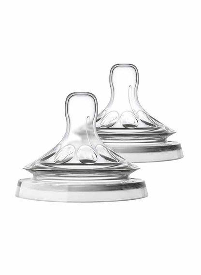 Philips Avent Pack Of 2 Natural Baby Teat Thick Feed, 6 Months+