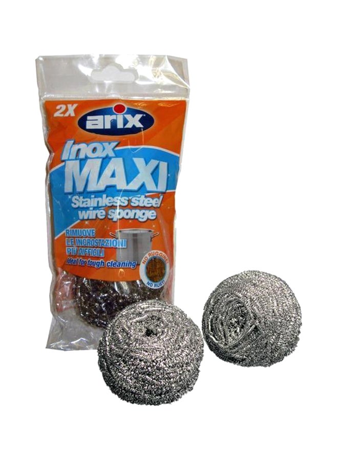 Arix 2-Piece Stainless Steel Wire Sponge Set