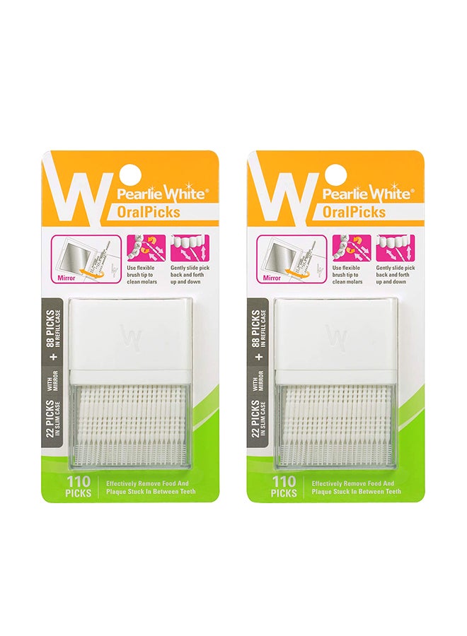 Pearlie White Toothpicks Pack with Mirror