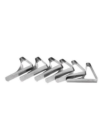 COGHLANS 6-Piece Tablecloth Clamp Set Silver