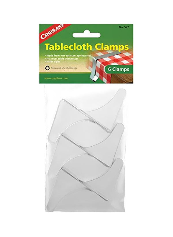 COGHLANS 6-Piece Tablecloth Clamp Set Silver