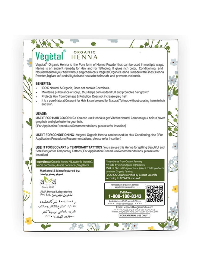 Multicolour Organic Henna Powder 100g - Vegetal
