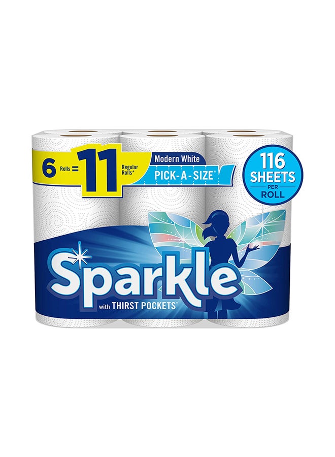 Sparkle 6-Piece Giant Roll Paper Towel White