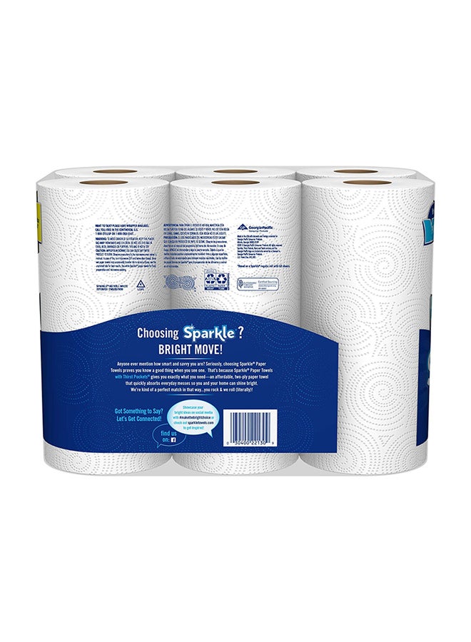 Sparkle 6-Piece Giant Roll Paper Towel White