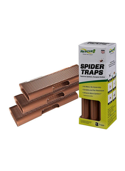 RESCUE Pack Of 3 Non-Toxic Spider Trap
