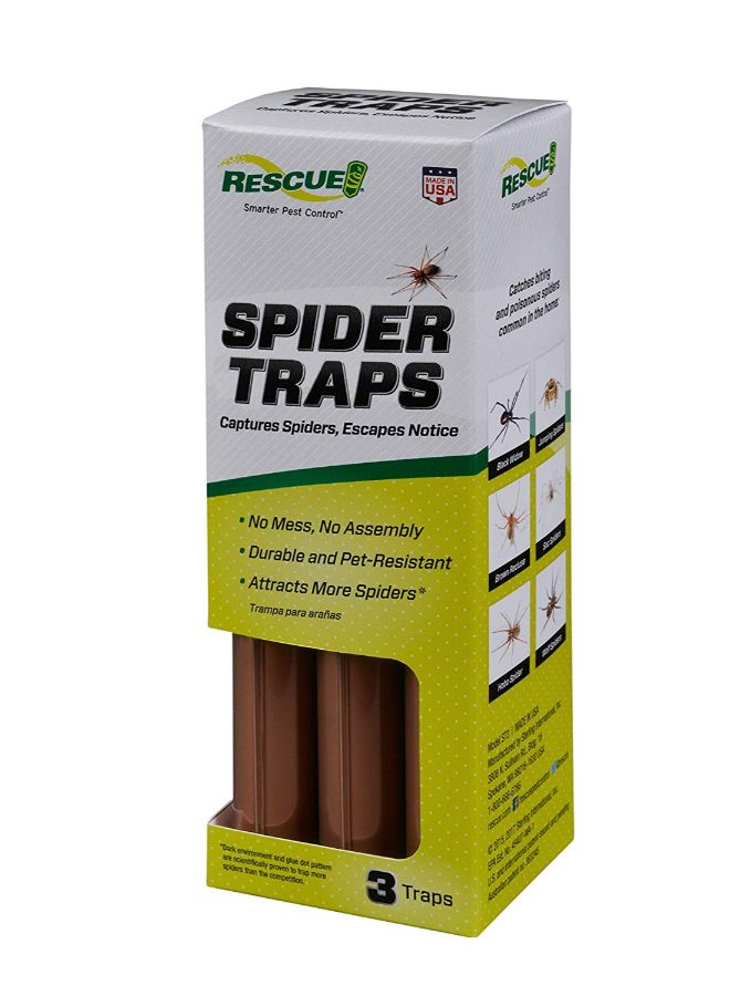RESCUE Pack Of 3 Non-Toxic Spider Trap