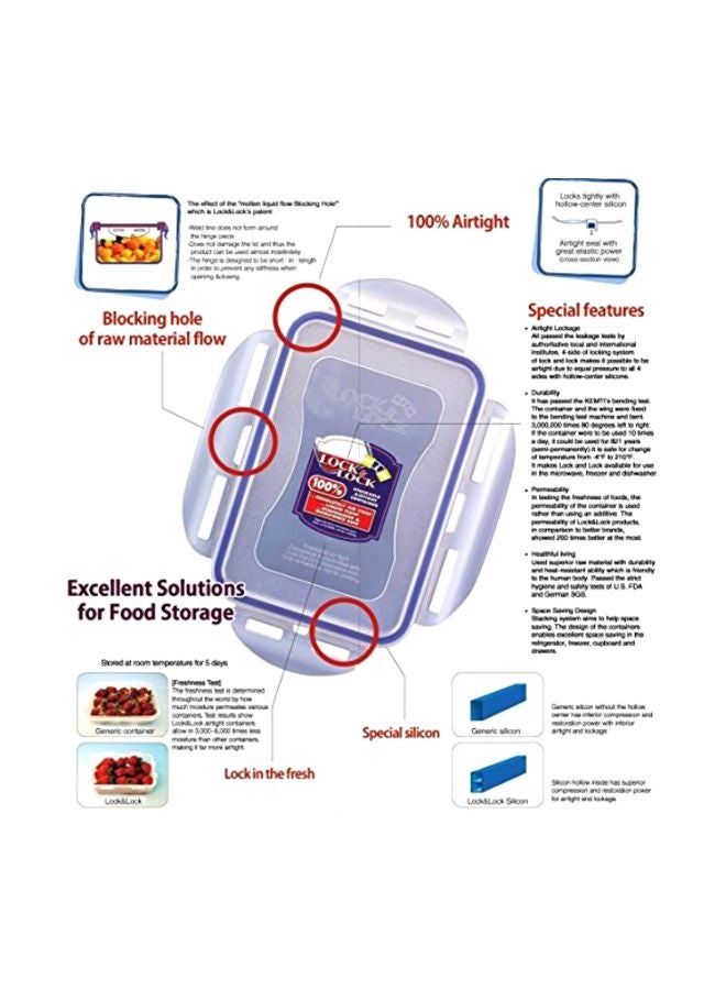 LocknLock Airtight Food Storage Container Blue/Clear