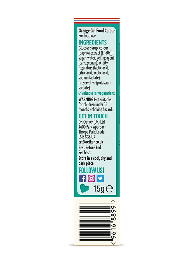 Dr.Oetker Food Colour Gel Orange 15g