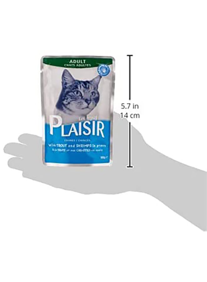 Plaisir Cats Chunks In Gravy Trout And Shrimps 100g