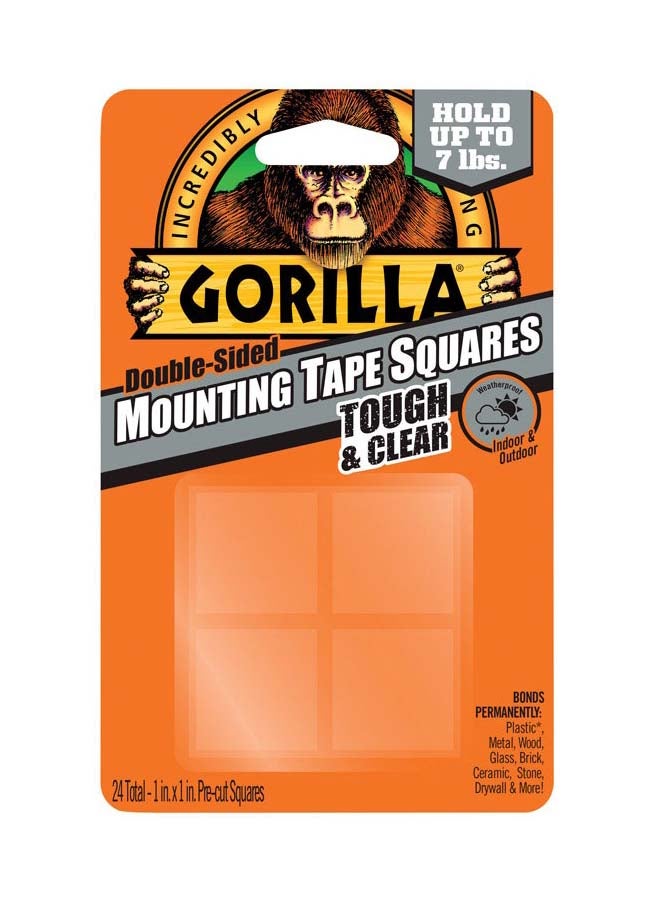 Gorilla Tough & Clear Double Sided Tape Squares