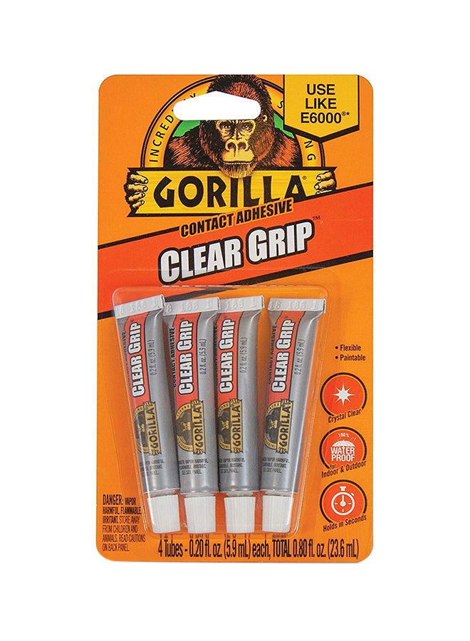 Gorilla 4-Piece Clear Grip Mini Tubes