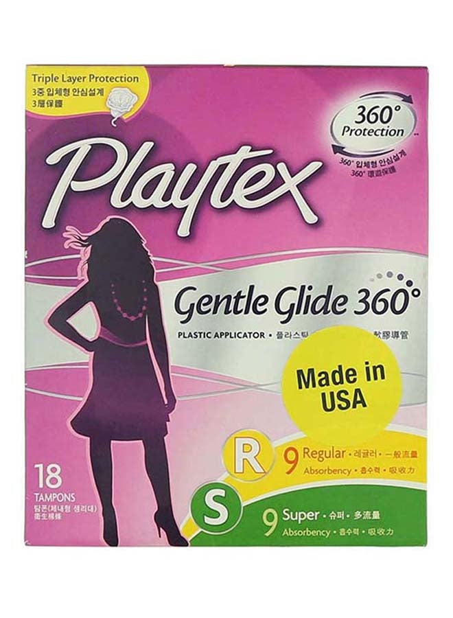 Playtex Gentle Glide 360° Tampons - Pack Of 18