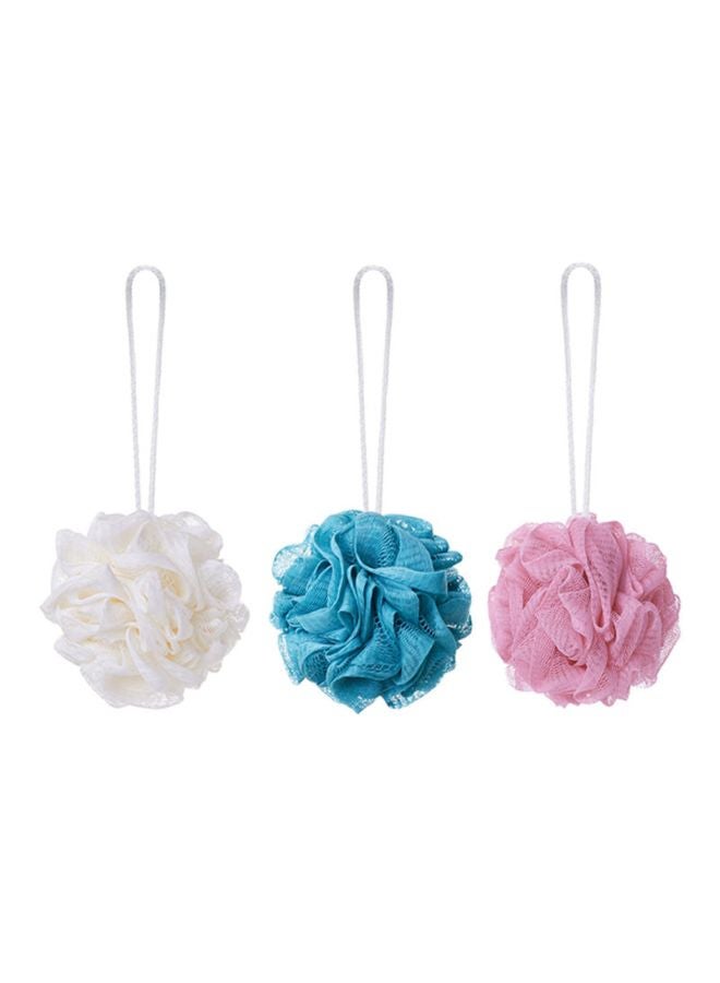 Multicolour Loofah Bath Sponge Puff Set - Generic