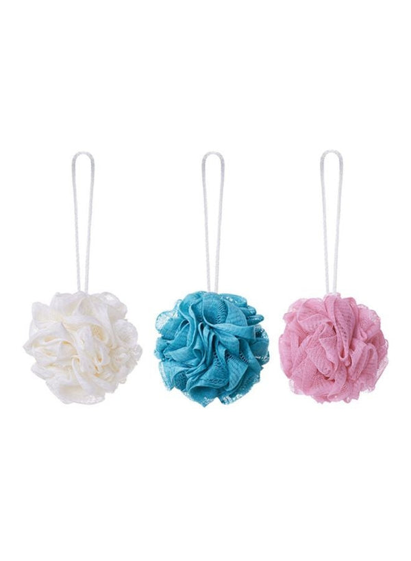 Multicolour Loofah Bath Sponge Puff Set - Generic