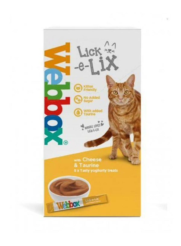 Webbox 5 Pieces Lick-E-Lix With Cheese 75g