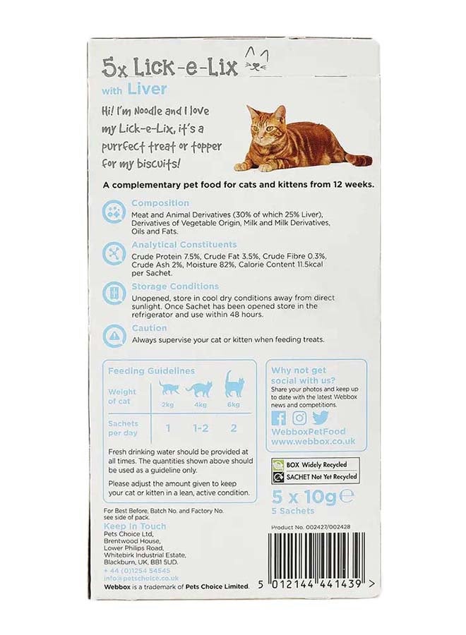 Webbox Lick - E-Lix With Liver 10g Pack of 5