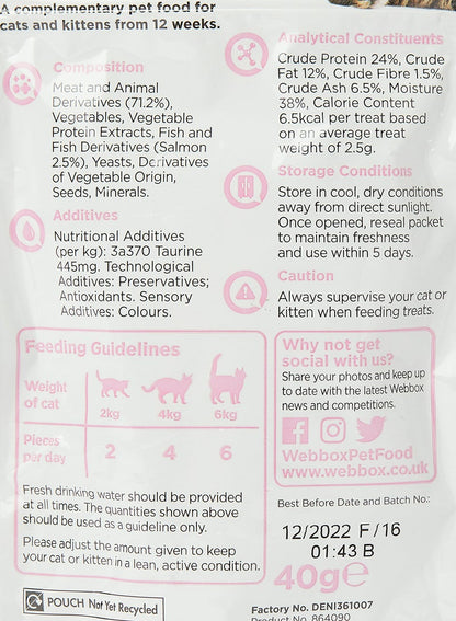 Webbox Yum-E-Yums Salmon Cat Treats 40g