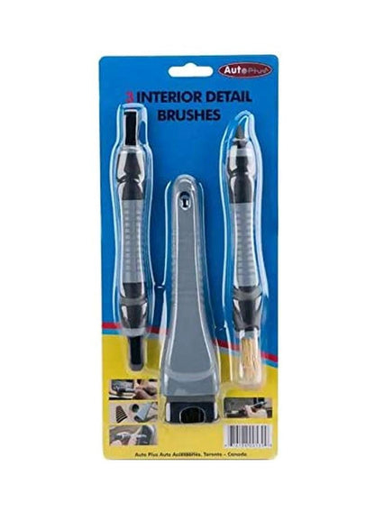 AUTO PLUS 3-Piece Interior Detail Brush Set