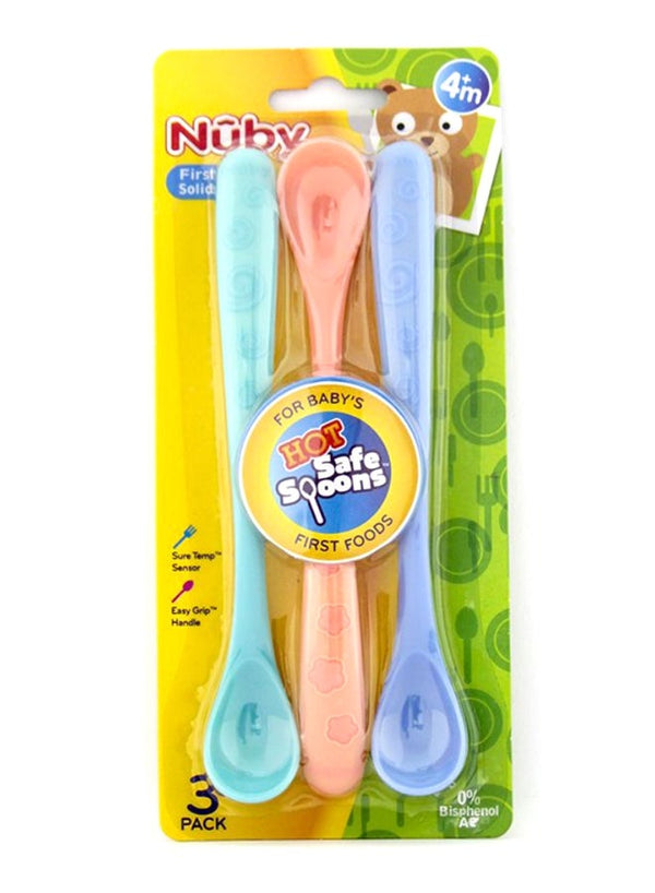 Nuby 3-Piece Hot Safe Soft Tip Spoon Set