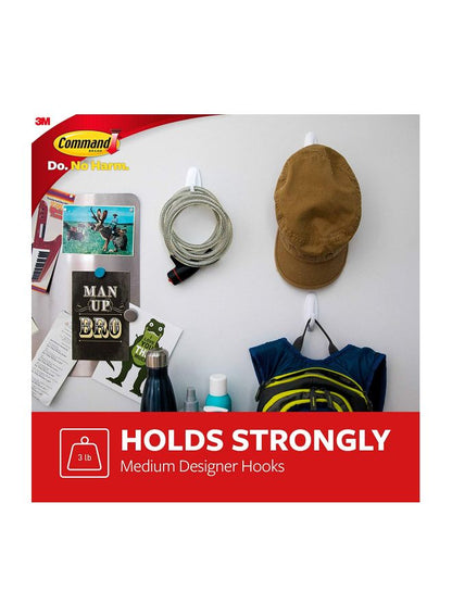 3M 6-Piece Hook Set White