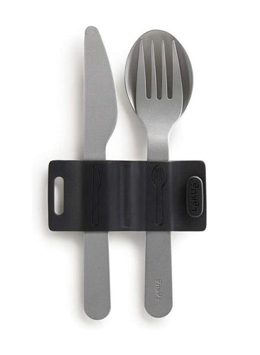 Lekue 3-Piece Fork Set With Storage Blue/black/silver 5.5x0.5x6.3inch
