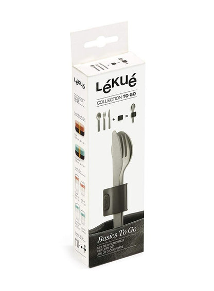 Lekue 3-Piece Fork Set with Storage