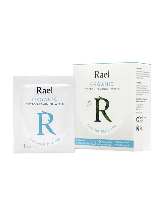 Rael Organic Cotton Feminine Wipe