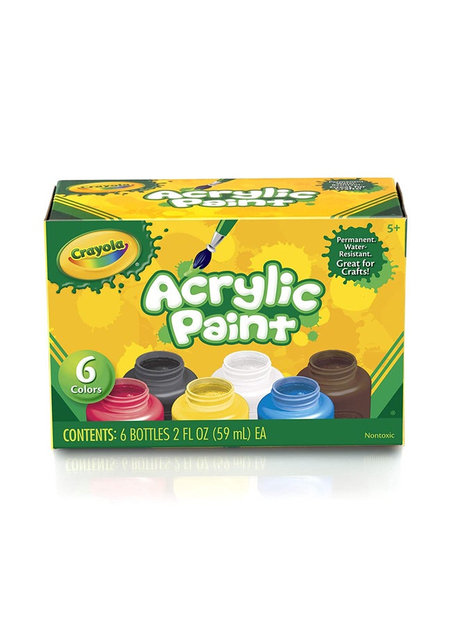 Crayola 6-Piece Acrylic Paint Set Multicolour
