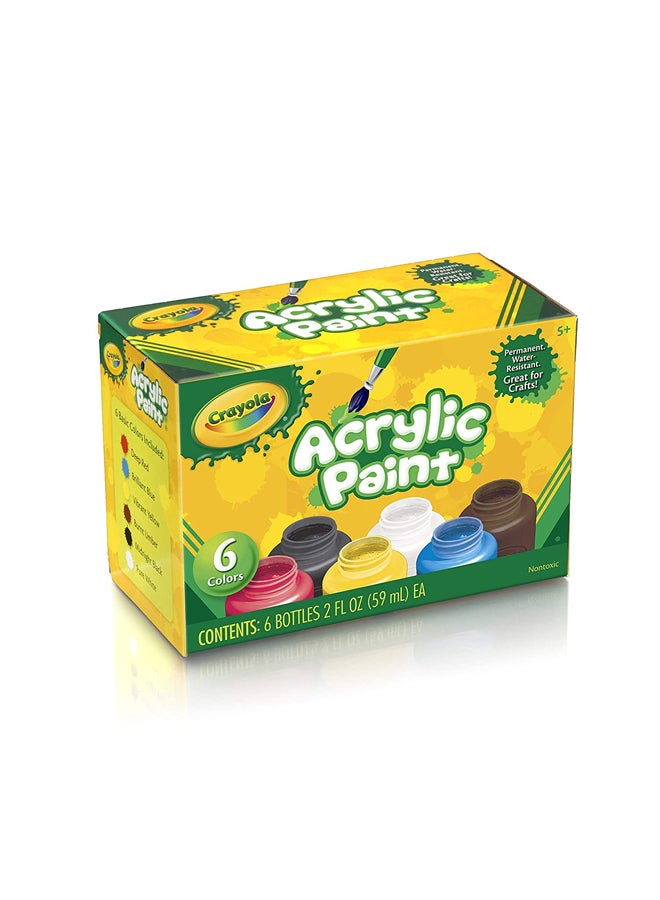 Crayola 6-Piece Acrylic Paint Set Multicolour