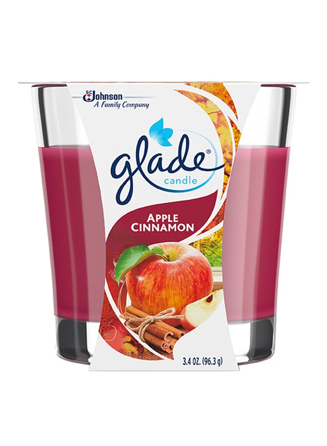 Glade Apple Cinnamon Scented Candle - Premium Fragrance