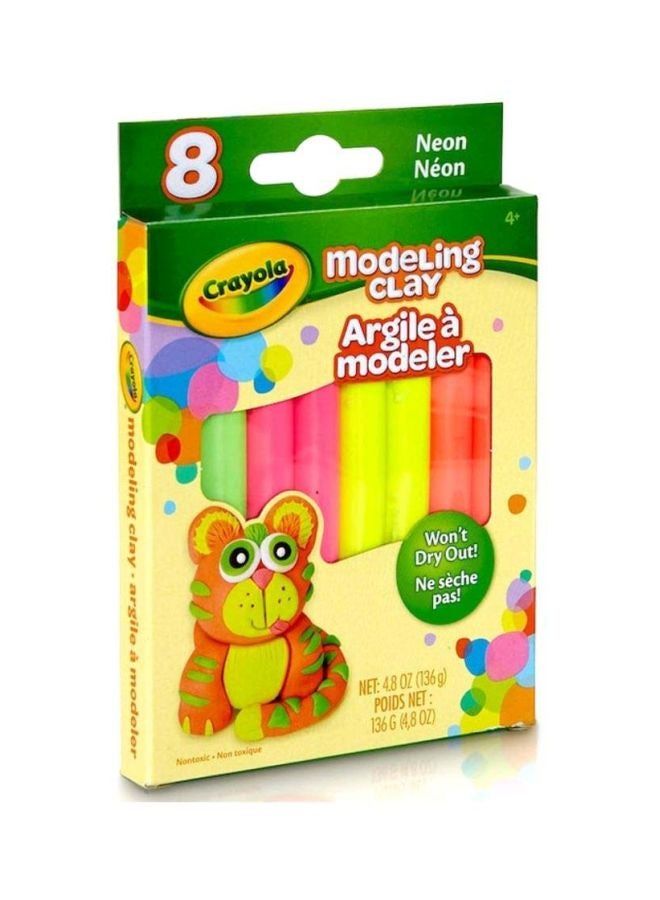 Crayola Pack of 8 Modeling Clay-Neons