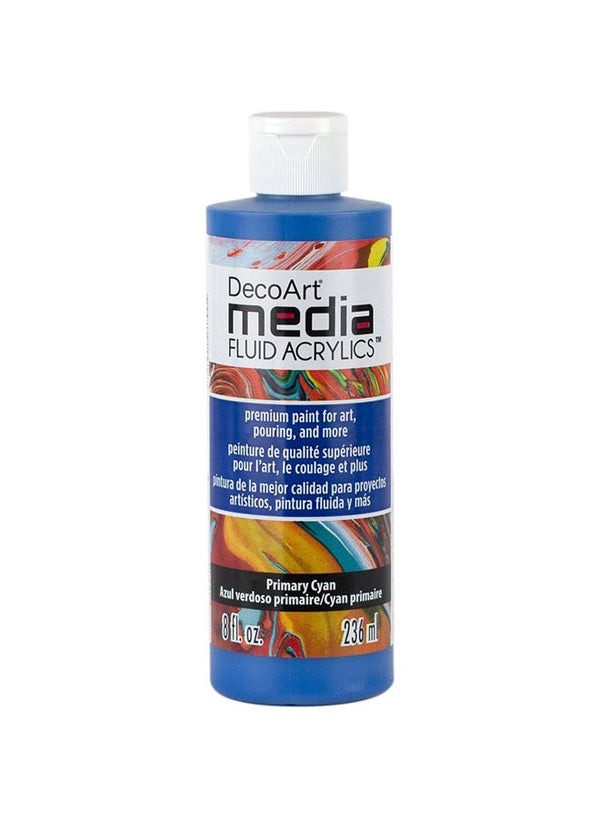 Deco Art Media Fluid Acrylic Paint Primary Cyan