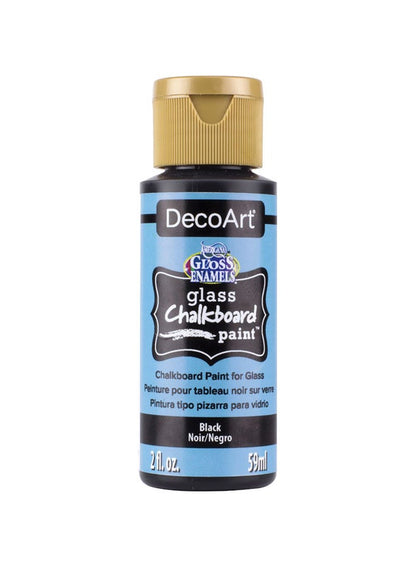 Deco Art Americana Gloss Enamels Glass Chalkboard Paint Black