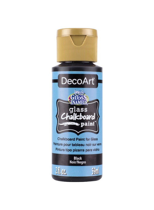 Deco Art Gloss Enamels Glass Chalkboard Paint Black