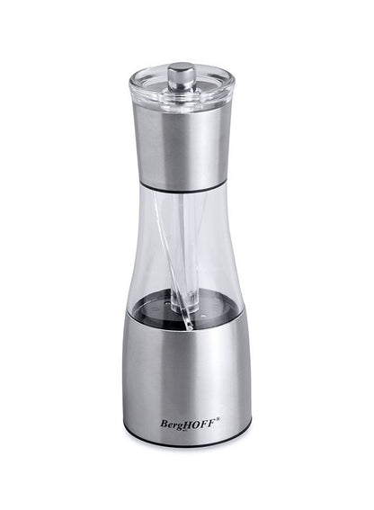 Berghoff Salt And Pepper Mill Silver/Clear 19cm