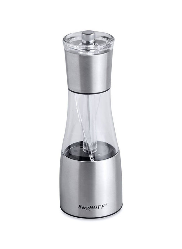 Berghoff Salt And Pepper Mill Silver/Clear 19cm