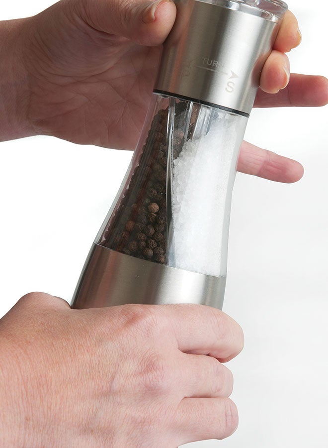 Berghoff Salt And Pepper Mill Silver/Clear 19cm