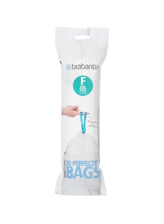 Brabantia 20-Piece Code F Perfectfit Bin Liner