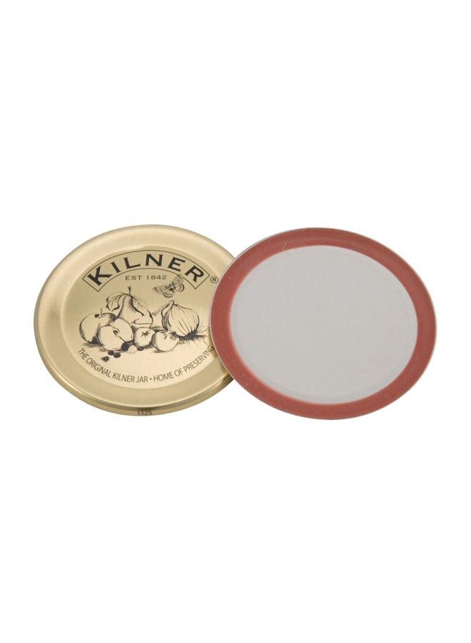 Kilner 12-Piece Replacement Jar Lid Set Gold/Black