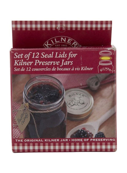 Kilner 12-Piece Replacement Jar Lid Set Gold/Black