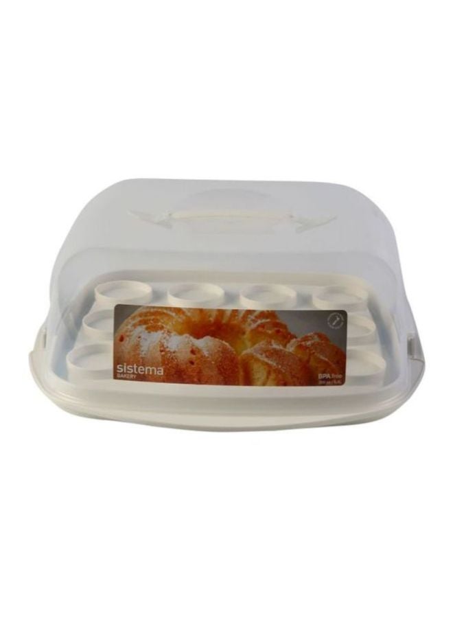 Sistema Klip It Cake Box - White, Premium Quality