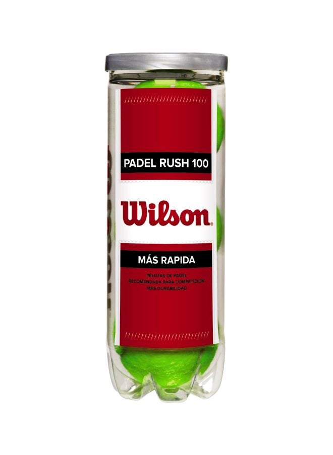 Wilson 3-Piece Padel Rush 100 Tennis Balls